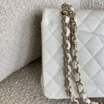 CHANEL Handbag 21A White Caviar Quilted Classic Flap Medium LGHW -Knockoff
