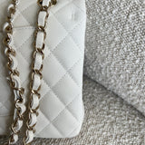 CHANEL Handbag 21A White Caviar Quilted Classic Flap Medium LGHW -Knockoff
