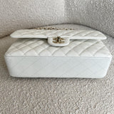 CHANEL Handbag 21A White Caviar Quilted Classic Flap Medium LGHW -Knockoff
