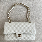 CHANEL Handbag 21A White Caviar Quilted Classic Flap Medium LGHW -Knockoff
