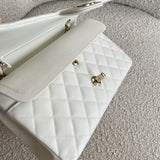 CHANEL Handbag 21A White Caviar Quilted Classic Flap Medium LGHW -Knockoff
