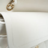 CHANEL Handbag 21A White/ Ivory Caviar Quilted Classic Flap Medium Light Gold Hardware -Knockoff
