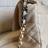 CHANEL Handbag 21B Beige Lambskin Quilted 19 Flap Medium/Large Mixed Hardware -Knockoff
