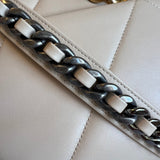 CHANEL Handbag 21B Beige Lambskin Quilted 19 Flap Medium/Large Mixed Hardware -Knockoff
