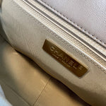 CHANEL Handbag 21B Beige Lambskin Quilted 19 Flap Medium/Large Mixed Hardware -Knockoff
