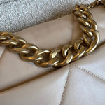 CHANEL Handbag 21B Beige Lambskin Quilted 19 Flap Medium/Large Mixed Hardware -Knockoff
