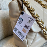 CHANEL Handbag 21B Beige Lambskin Quilted 19 Flap Medium/Large Mixed Hardware -Knockoff
