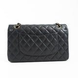 CHANEL Handbag 21B Grey Caviar Quilted Classic Flap Medium Light Gold Hardware -Knockoff
