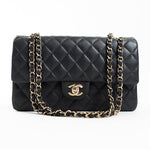 CHANEL Handbag 21B Grey Caviar Quilted Classic Flap Medium Light Gold Hardware -Knockoff
