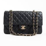 CHANEL Handbag 21B Grey Caviar Quilted Classic Flap Medium Light Gold Hardware -Knockoff
