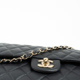 CHANEL Handbag 21B Grey Caviar Quilted Classic Flap Medium Light Gold Hardware -Knockoff
