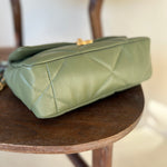 CHANEL Handbag 21B Military Green Lambskin Quilted 19 Flap Small Mixed Hardware -Knockoff
