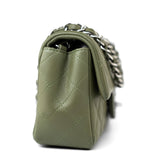 CHANEL Handbag 21B Military Green Lambskin Quilted Mini Rectangular Single Silver Hardware -Knockoff
