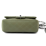 CHANEL Handbag 21B Military Green Lambskin Quilted Mini Rectangular Single Silver Hardware -Knockoff
