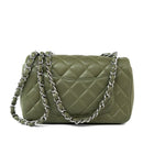 CHANEL Handbag 21B Military Green Lambskin Quilted Mini Rectangular Single Silver Hardware -Knockoff
