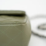 CHANEL Handbag 21B Military Green Lambskin Quilted Mini Rectangular Single Silver Hardware -Knockoff
