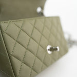 CHANEL Handbag 21B Military Green Lambskin Quilted Mini Rectangular Single Silver Hardware -Knockoff
