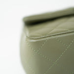 CHANEL Handbag 21B Military Green Lambskin Quilted Mini Rectangular Single Silver Hardware -Knockoff
