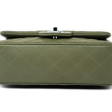 CHANEL Handbag 21B Military Green Lambskin Quilted Mini Rectangular Single Silver Hardware -Knockoff
