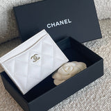 CHANEL Handbag 21B White Caviar Quilted Card Holder LGHW -Knockoff
