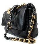 CHANEL Handbag 21C Black Lambskin Quilted 19 Flap Small Mixed Hardware -Knockoff
