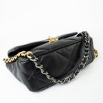 CHANEL Handbag 21C Black Lambskin Quilted 19 Flap Small Mixed Hardware -Knockoff
