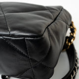 CHANEL Handbag 21C Black Lambskin Quilted 19 Flap Small Mixed Hardware -Knockoff
