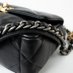 CHANEL Handbag 21C Black Lambskin Quilted 19 Flap Small Mixed Hardware -Knockoff
