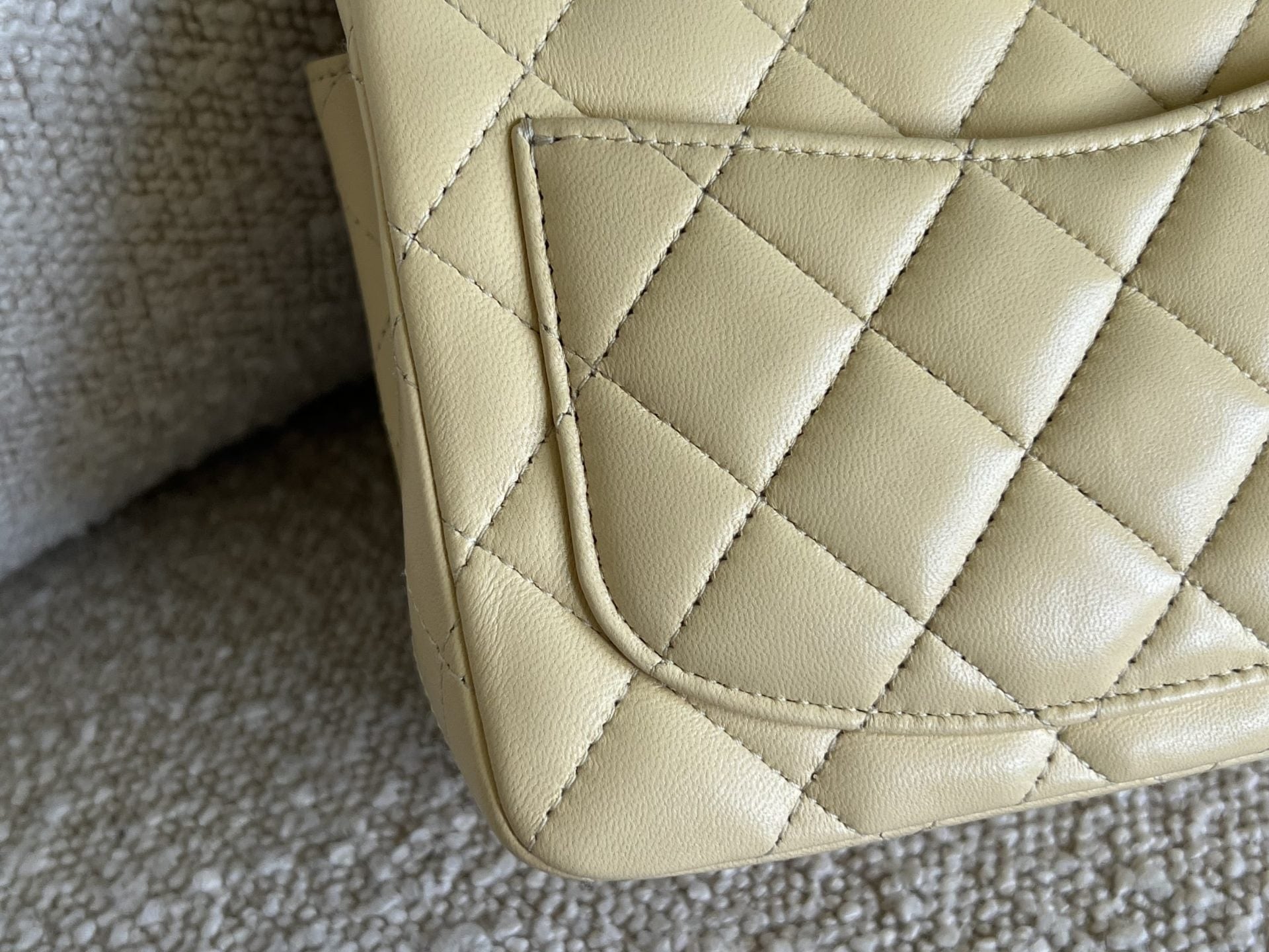 CHANEL Handbag 21C Mini Square Yellow Lambskin Quilted Single Flap LGHW -Knockoff
