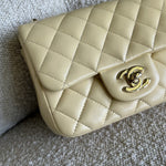 CHANEL Handbag 21C Mini Square Yellow Lambskin Quilted Single Flap LGHW -Knockoff
