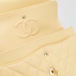 CHANEL Handbag 21C Yellow Lambskin Quilted Classic Flap Small Light Gold Hardware -Knockoff
