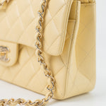 CHANEL Handbag 21C Yellow Lambskin Quilted Classic Flap Small Light Gold Hardware -Knockoff
