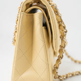 CHANEL Handbag 21C Yellow Lambskin Quilted Classic Flap Small Light Gold Hardware -Knockoff
