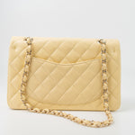 CHANEL Handbag 21C Yellow Lambskin Quilted Classic Flap Small Light Gold Hardware -Knockoff
