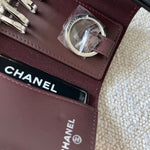 CHANEL Handbag 21K Black Caviar Quilted Key Holder Wallet Silver Hardware -Knockoff
