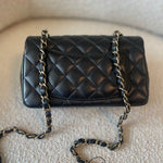 CHANEL Handbag 21K Black Lambskin Quilted Mini Rectangular Single Flap Light Gold Hardware -Knockoff
