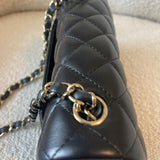 CHANEL Handbag 21K Black Lambskin Quilted Mini Rectangular Single Flap Light Gold Hardware -Knockoff
