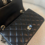 CHANEL Handbag 21K Black Lambskin Quilted Mini Rectangular Single Flap Light Gold Hardware -Knockoff
