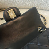 CHANEL Handbag 21K Black Lambskin Quilted Mini Rectangular Single Flap Light Gold Hardware -Knockoff
