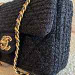 CHANEL Handbag 21K Black Symphony Tweed Single Flap Bag -Knockoff
