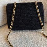 CHANEL Handbag 21K Black Symphony Tweed Single Flap Bag -Knockoff
