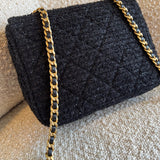 CHANEL Handbag 21K Black Symphony Tweed Single Flap Bag -Knockoff
