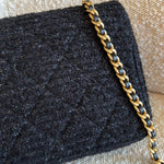 CHANEL Handbag 21K Black Symphony Tweed Single Flap Bag -Knockoff
