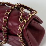 CHANEL Handbag 21K Burgundy Lambskin Quilted Mini Square Flap -Knockoff
