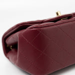 CHANEL Handbag 21K Burgundy Lambskin Quilted Mini Square Flap -Knockoff
