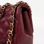 CHANEL Handbag 21K Burgundy Lambskin Quilted Mini Square Flap -Knockoff
