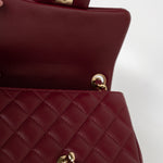 CHANEL Handbag 21K Burgundy Lambskin Quilted Mini Square Flap -Knockoff
