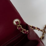 CHANEL Handbag 21K Burgundy Lambskin Quilted Mini Square Flap -Knockoff
