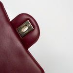 CHANEL Handbag 21K Burgundy Lambskin Quilted Mini Square Flap -Knockoff
