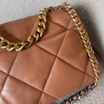 CHANEL Handbag 21K Caramel Lambskin Quilted 19 Flap Large Mixed Hardware -Knockoff
